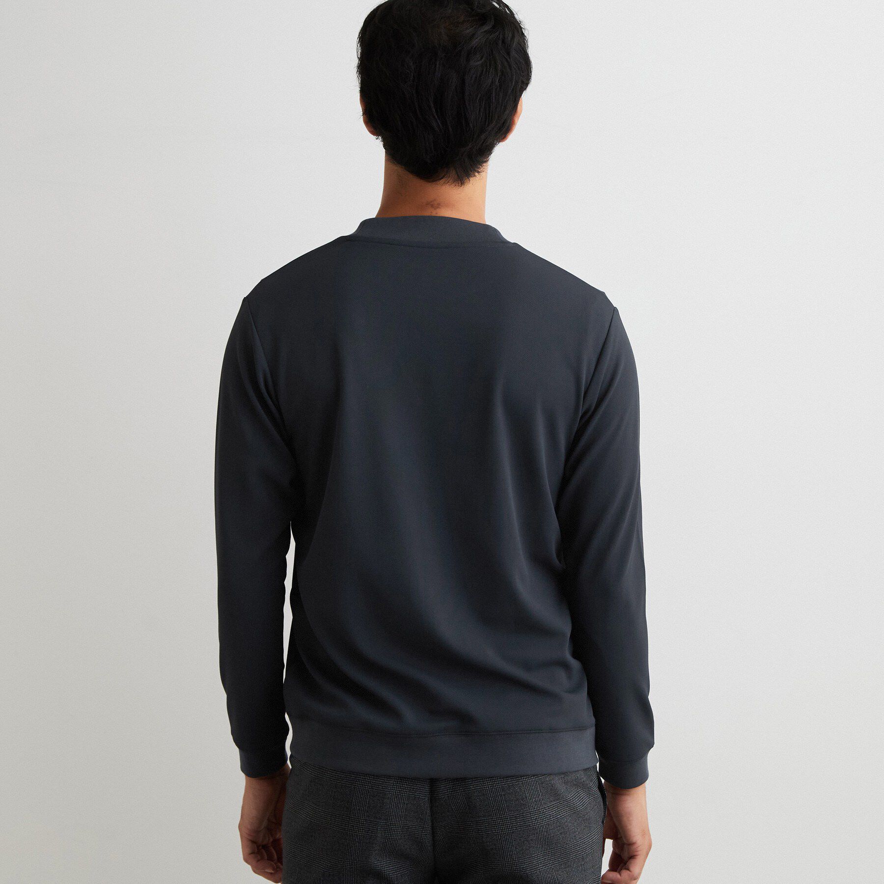 THE SHOP TK「【ジャケットインにおすすめ】ビジネス長袖Tシャツ 洗濯機OK／襟高」|Tシャツ・カットソー|