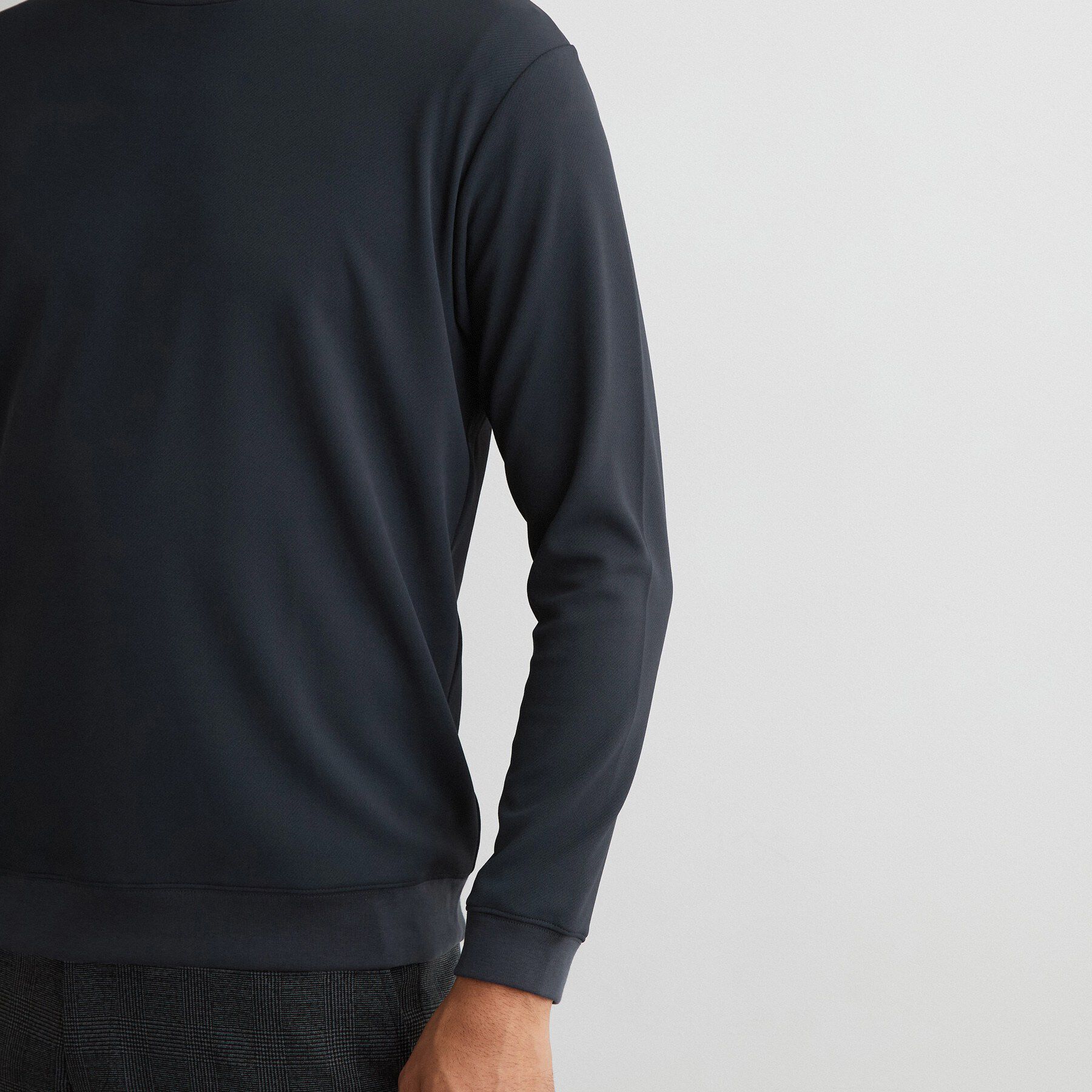 THE SHOP TK「【ジャケットインにおすすめ】ビジネス長袖Tシャツ 洗濯機OK／襟高」|Tシャツ・カットソー|