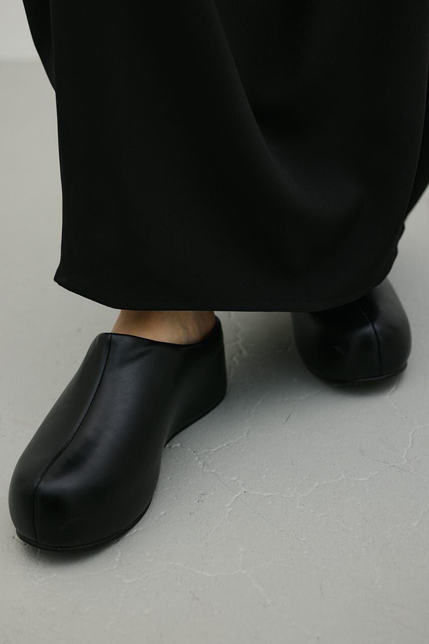 STYLEMIXER「プラットフォームサボ」|スリッポン|BLK
