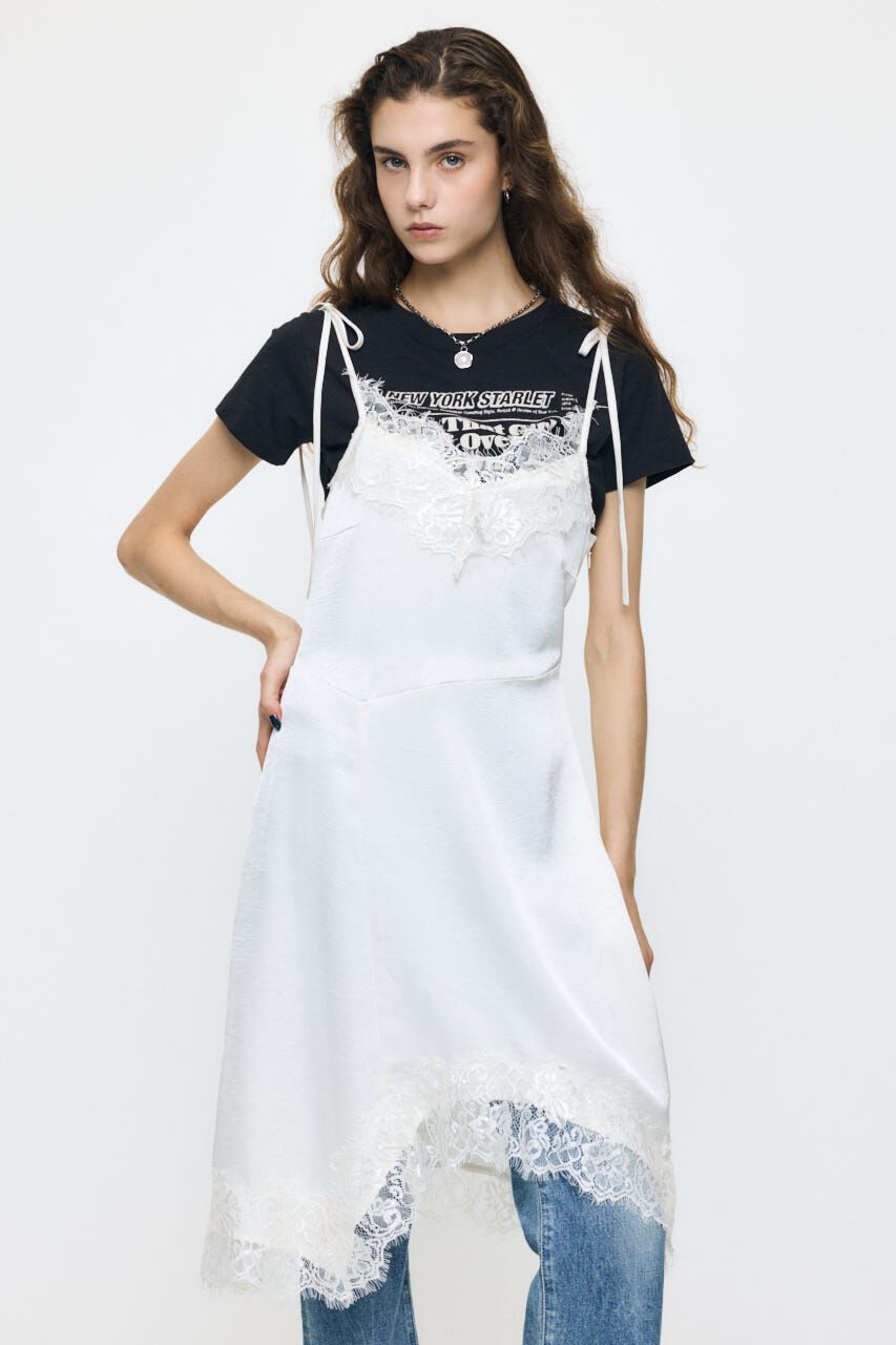 MOUSSY「ASYMMETRY SATIN ドレス」|ワンピース|