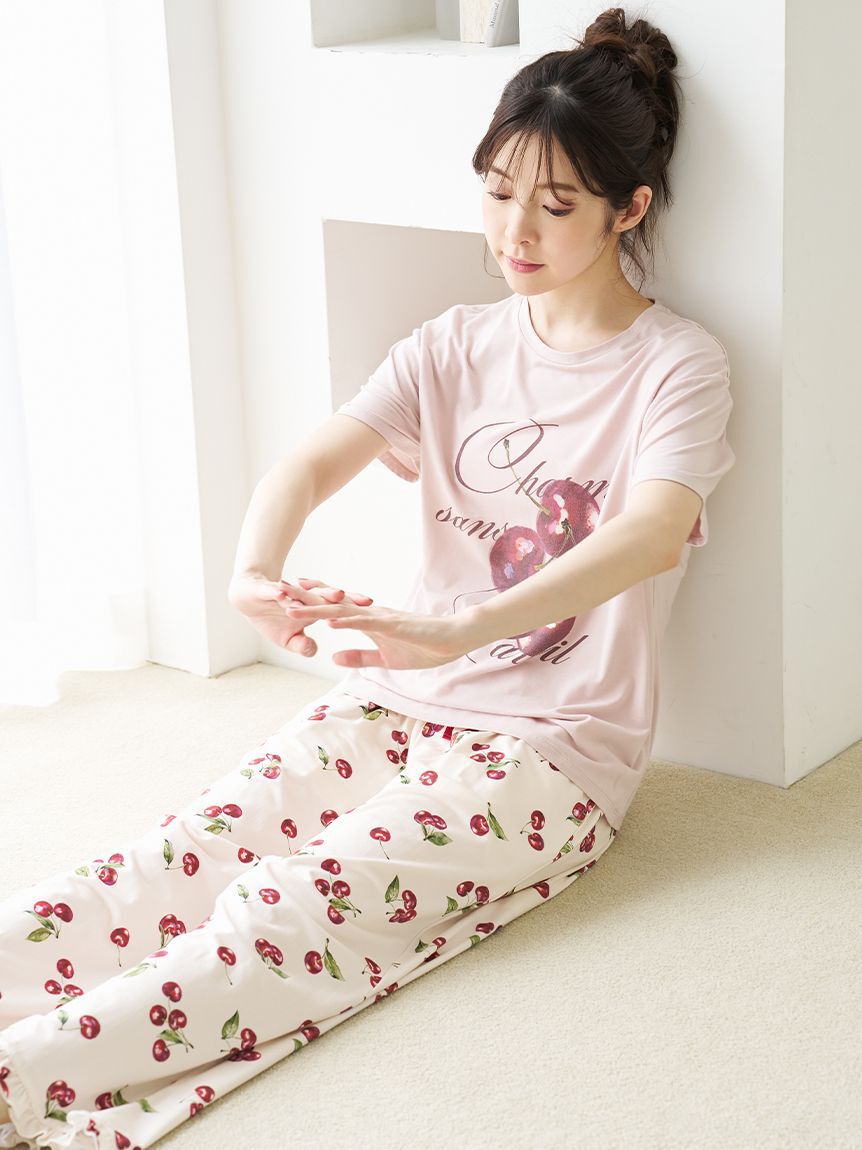 SNIDEL HOME「【Moilis】チェリーモチーフTシャツ」|ルームウェア|