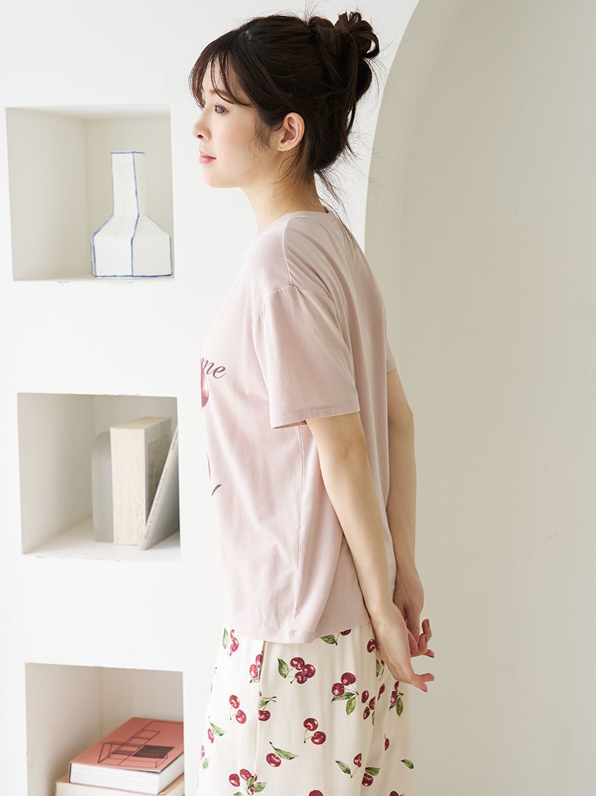 SNIDEL HOME「【Moilis】チェリーモチーフTシャツ」|ルームウェア|