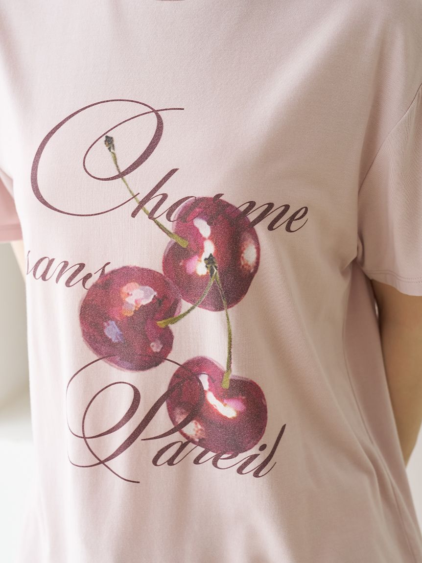 SNIDEL HOME「【Moilis】チェリーモチーフTシャツ」|ルームウェア|
