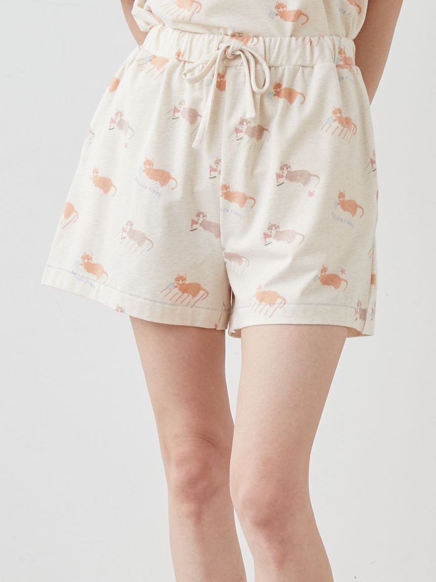gelato pique「シーサイドキャット柄ショートパンツ」|ルームウェア|
