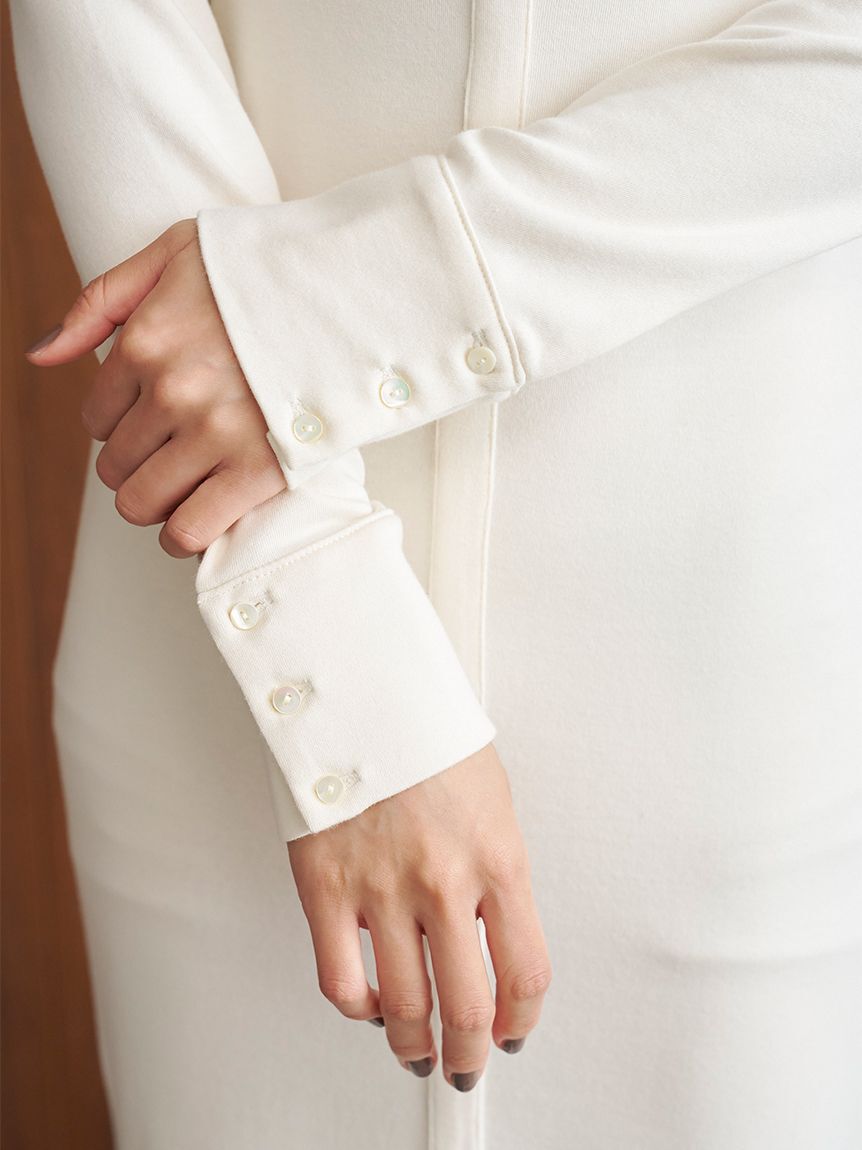 SNIDEL「コットンモダールポロロングワンピース」|ワンピース|