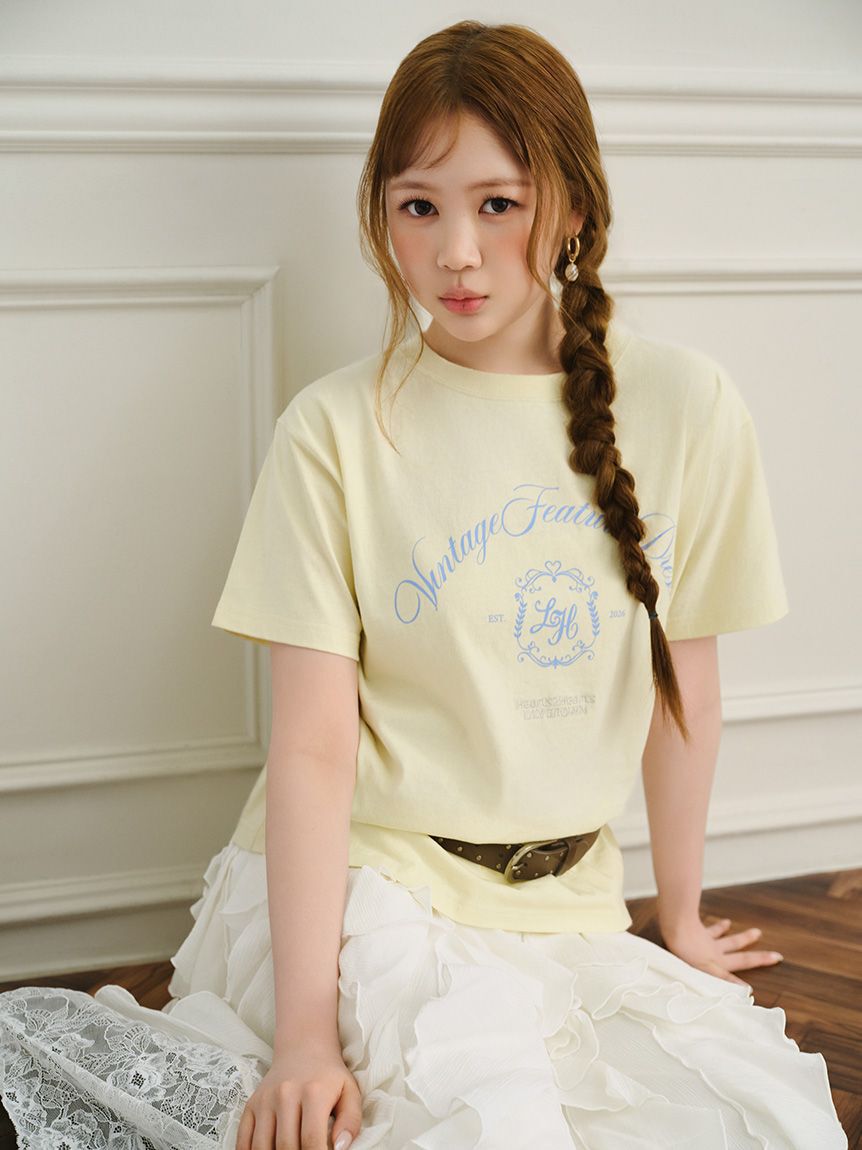 LILY BROWN「【LILY BROWN&times;Hearts2Hearts】エンブレムロゴＴシャツ」|Tシャツ・カットソー|