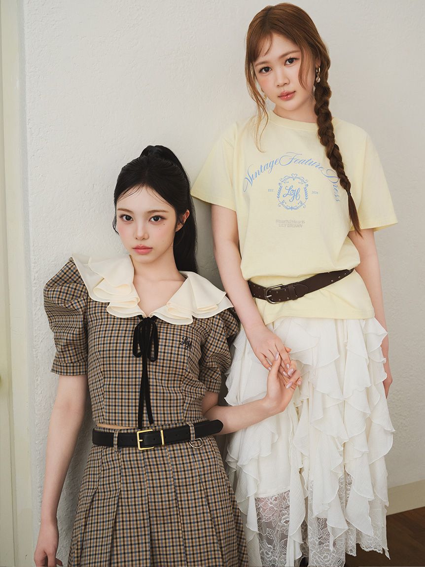 LILY BROWN「【LILY BROWN&times;Hearts2Hearts】エンブレムロゴＴシャツ」|Tシャツ・カットソー|
