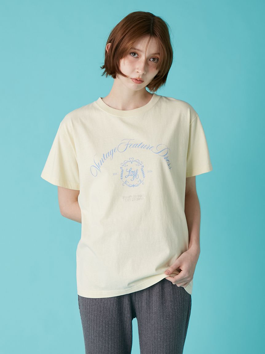 LILY BROWN「【LILY BROWN&times;Hearts2Hearts】エンブレムロゴＴシャツ」|Tシャツ・カットソー|
