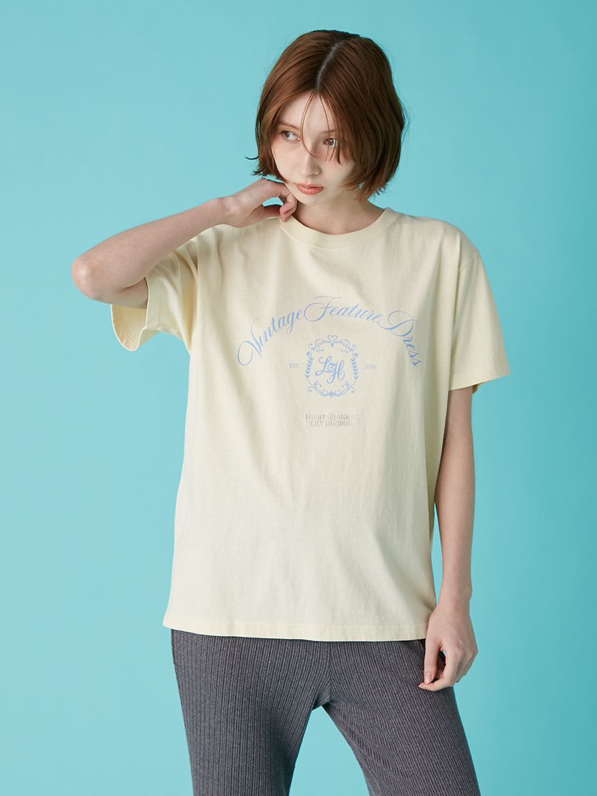 LILY BROWN「【LILY BROWN&times;Hearts2Hearts】エンブレムロゴＴシャツ」|Tシャツ・カットソー|
