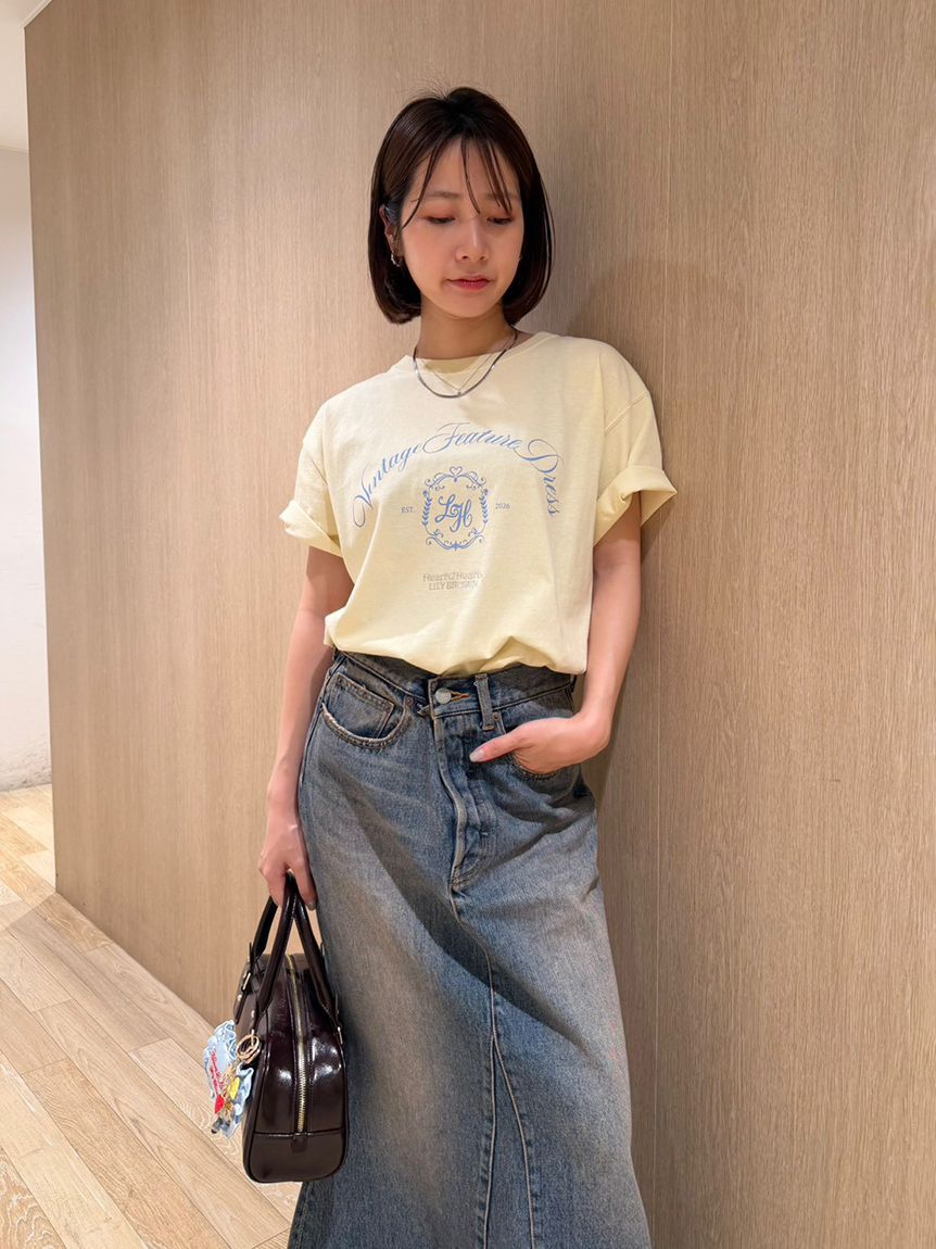 LILY BROWN「【LILY BROWN&times;Hearts2Hearts】エンブレムロゴＴシャツ」|Tシャツ・カットソー|