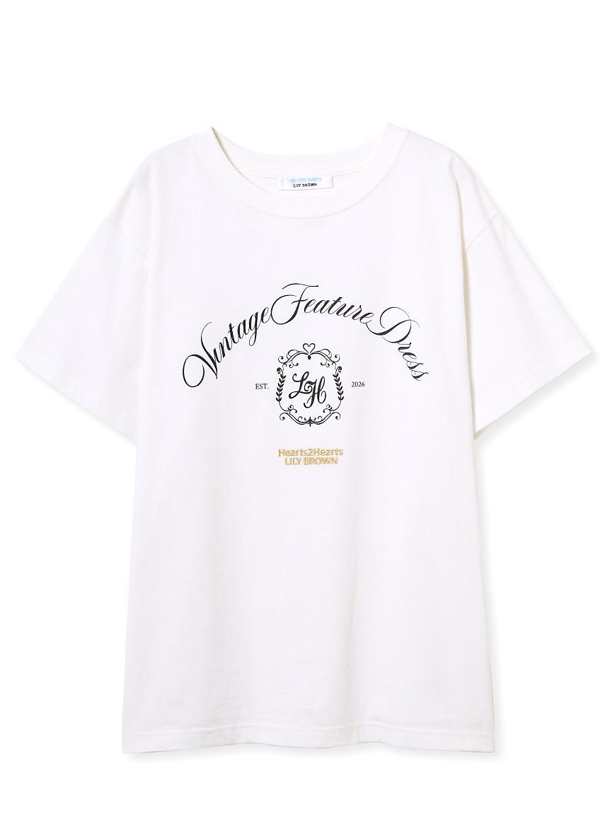 LILY BROWN「【LILY BROWN&times;Hearts2Hearts】エンブレムロゴＴシャツ」|Tシャツ・カットソー|