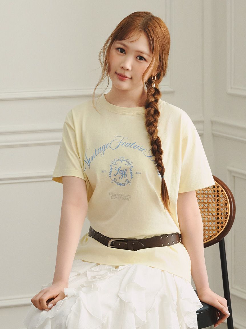LILY BROWN「【LILY BROWN&times;Hearts2Hearts】エンブレムロゴＴシャツ」|Tシャツ・カットソー|