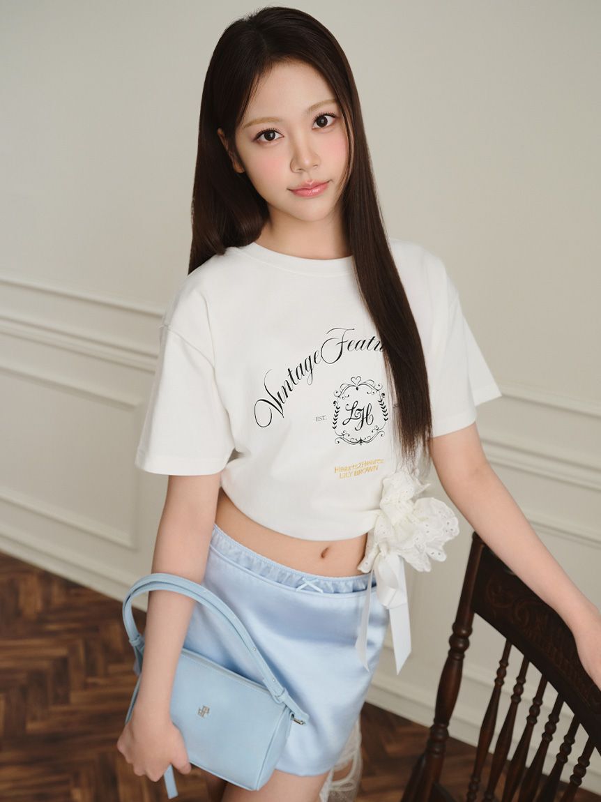 LILY BROWN「【LILY BROWN&times;Hearts2Hearts】エンブレムロゴＴシャツ」|Tシャツ・カットソー|