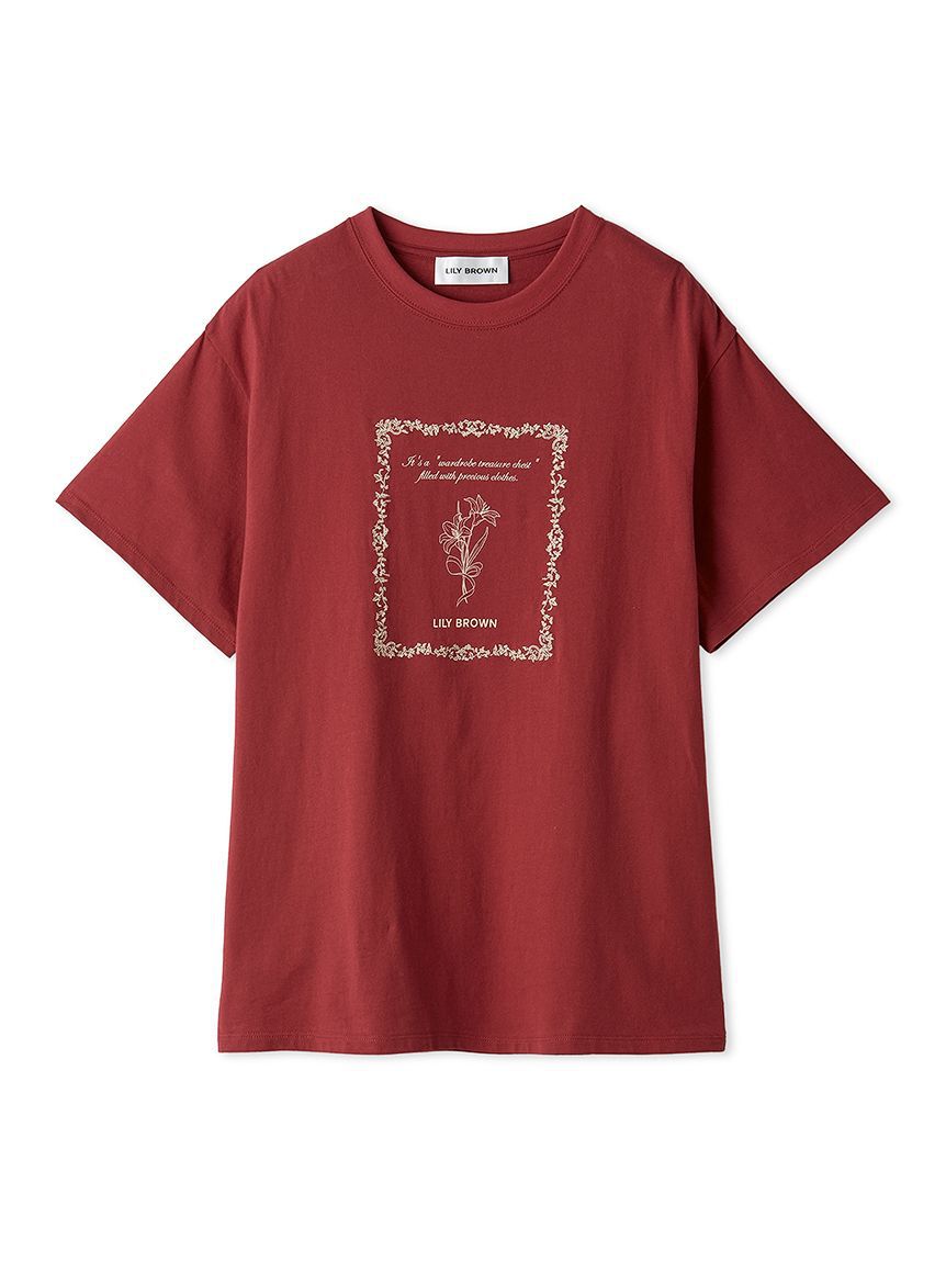 LILY BROWN「エンブロイダリープリントＴシャツ」|Tシャツ・カットソー|