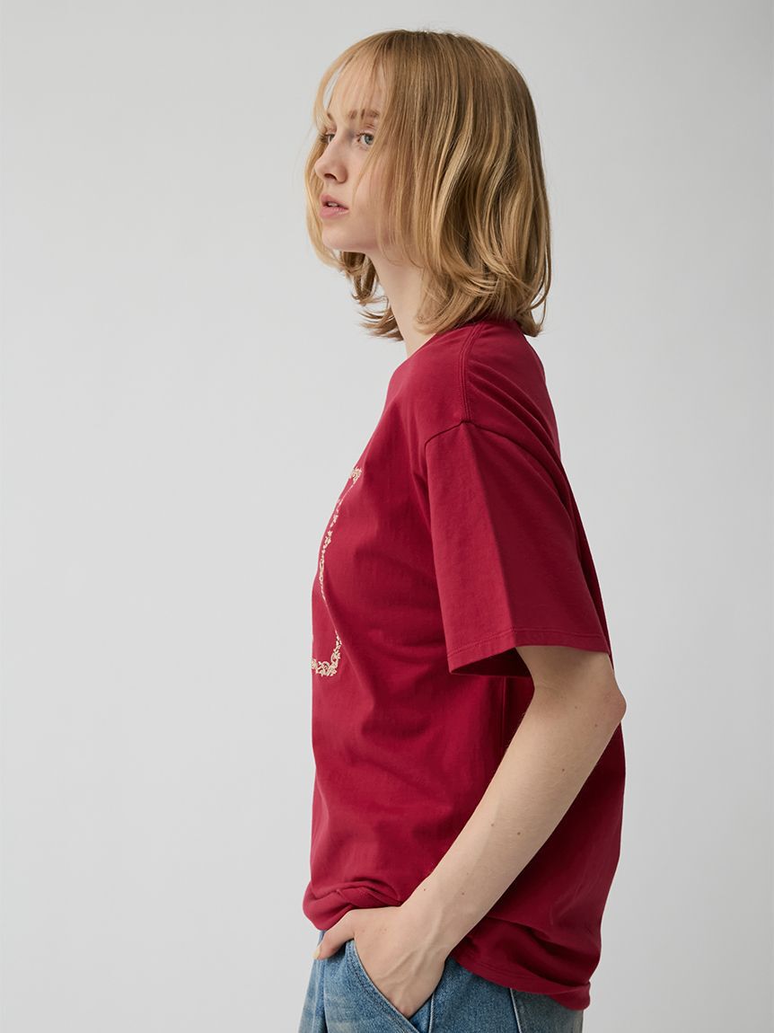 LILY BROWN「エンブロイダリープリントＴシャツ」|Tシャツ・カットソー|