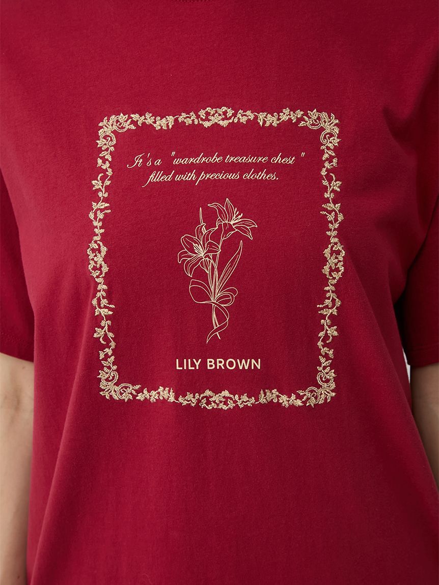 LILY BROWN「エンブロイダリープリントＴシャツ」|Tシャツ・カットソー|