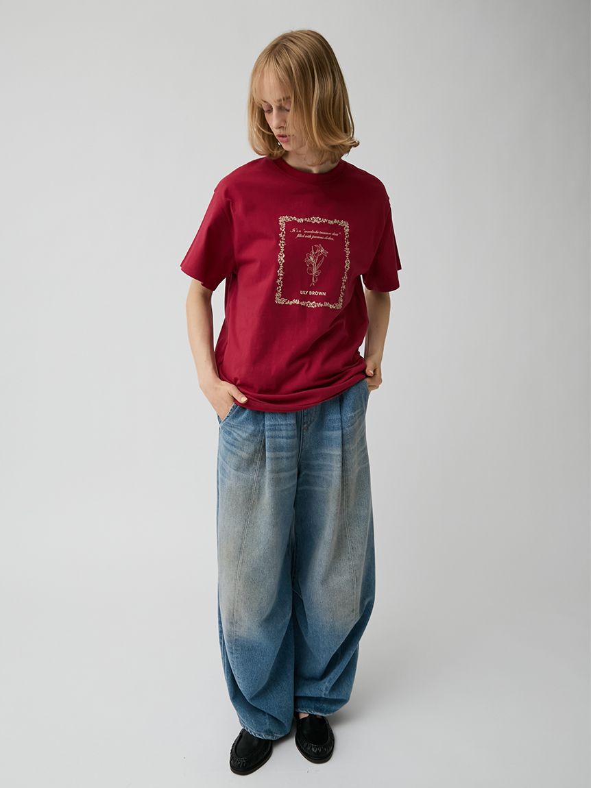 LILY BROWN「エンブロイダリープリントＴシャツ」|Tシャツ・カットソー|