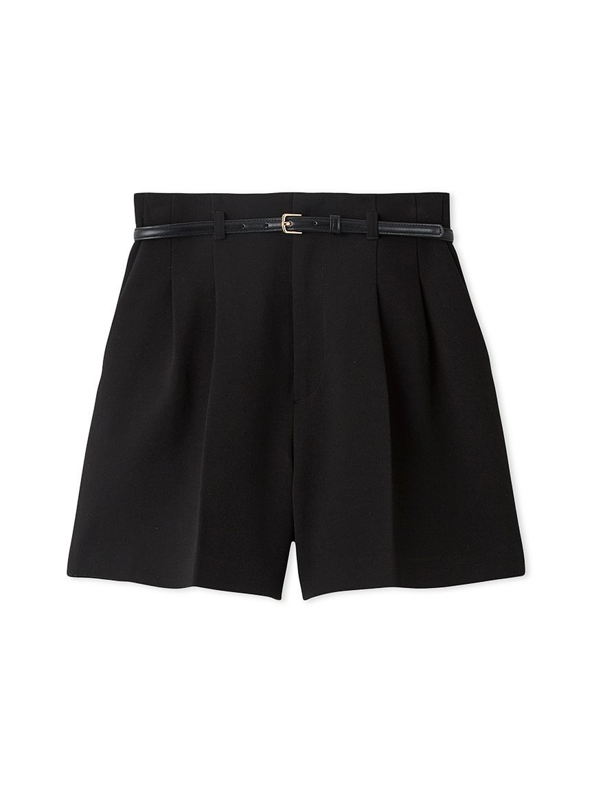 CELFORD「【セットアップ対応】ベルト付きタックショートパンツ」|その他|BLK