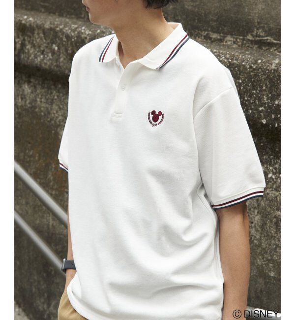 VENCE share style「Mickey Mouse ミッキーマウス 鹿の子リブラインポロシャツ」|その他|