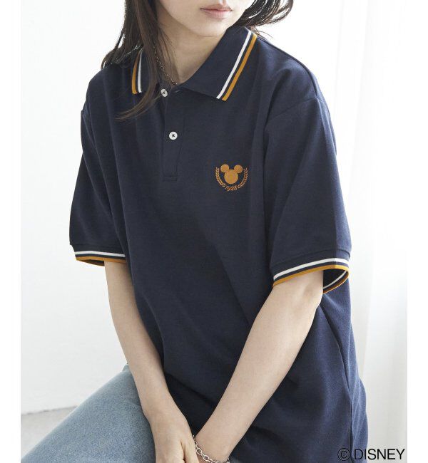 VENCE share style「Mickey Mouse ミッキーマウス 鹿の子リブラインポロシャツ」|その他|