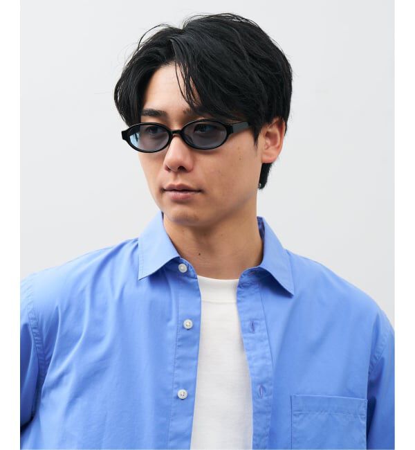  「SUNCUTGlasses/UV100%CUT オーバル型 サングラス | カラーレンズ 太縁フレーム  紫外線対策 UVカット」|サングラス|