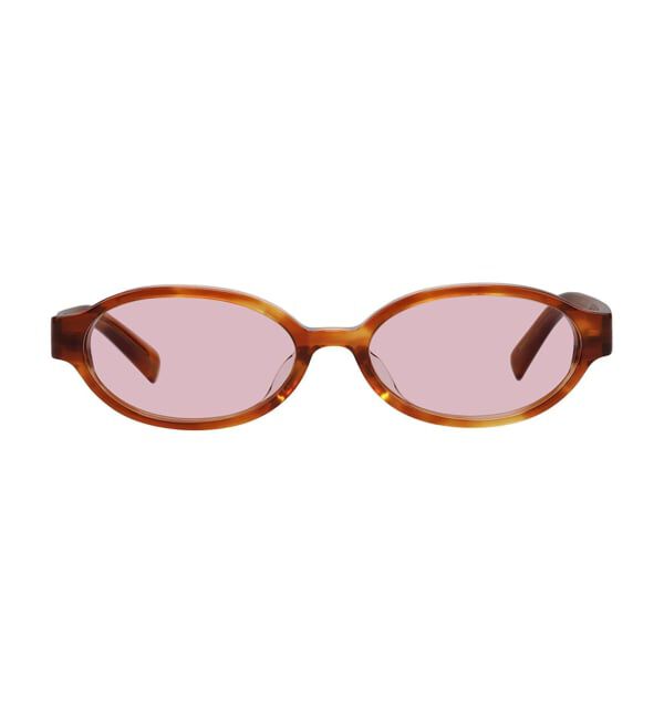  「SUNCUTGlasses/UV100%CUT オーバル型 サングラス | カラーレンズ 太縁フレーム  紫外線対策 UVカット」|サングラス|