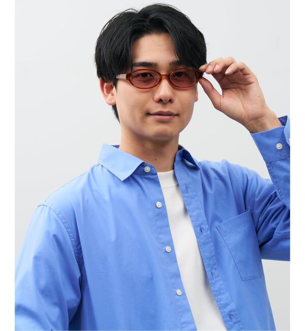  「SUNCUTGlasses/UV100%CUT オーバル型 サングラス | カラーレンズ 太縁フレーム  紫外線対策 UVカット」|サングラス|