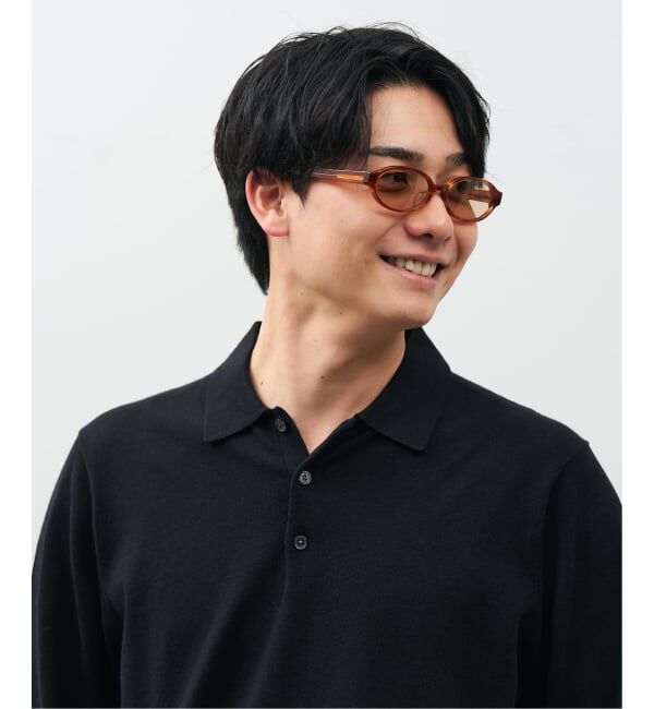  「SUNCUTGlasses/UV100%CUT オーバル型 サングラス | カラーレンズ 太縁フレーム  紫外線対策 UVカット」|サングラス|