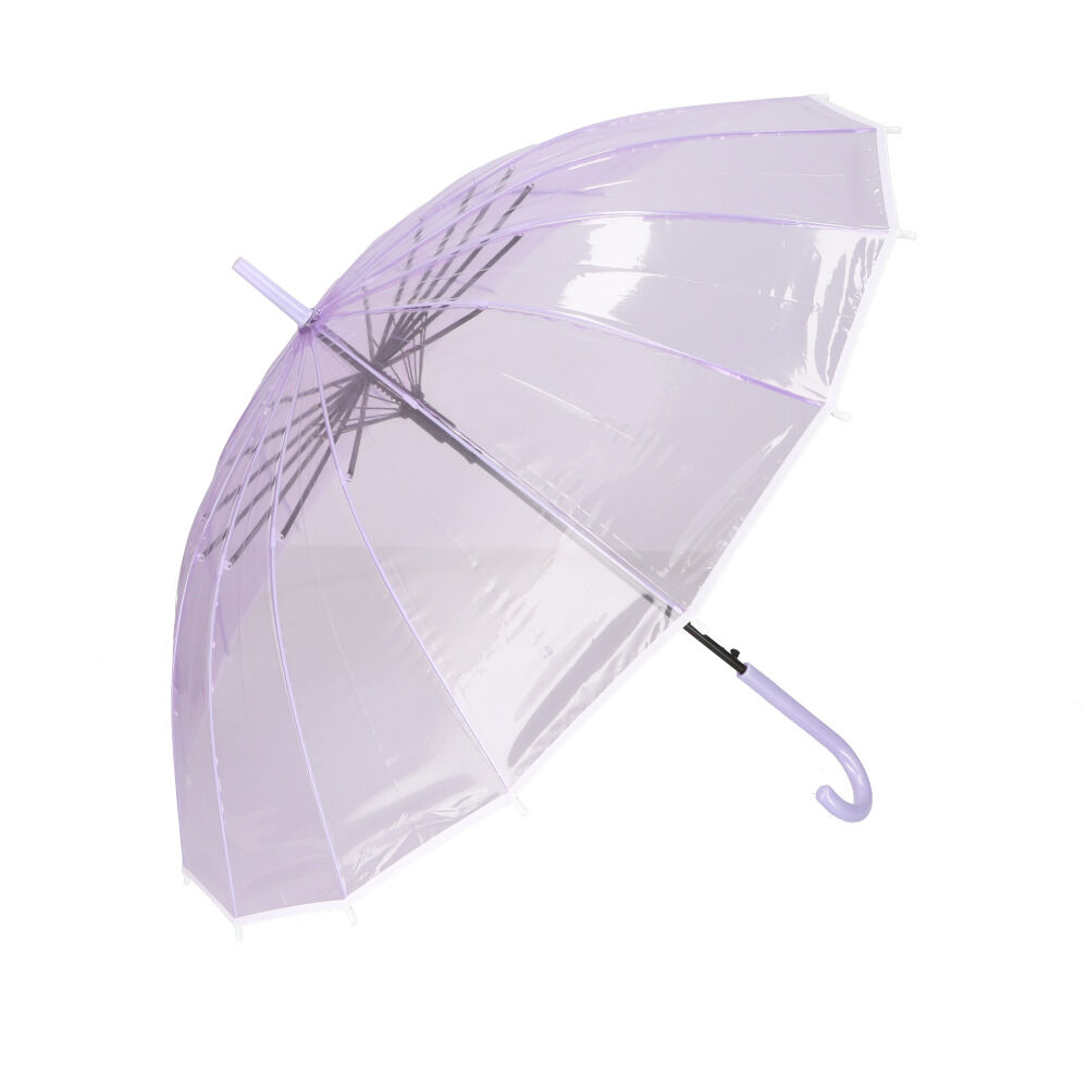 BACKYARD FAMILY「ビニール傘おしゃれ 通販 55cm 長傘 雨傘 傘 ワンタッチ傘 ジャンプ傘 レディース メンズ」|傘|パープル1