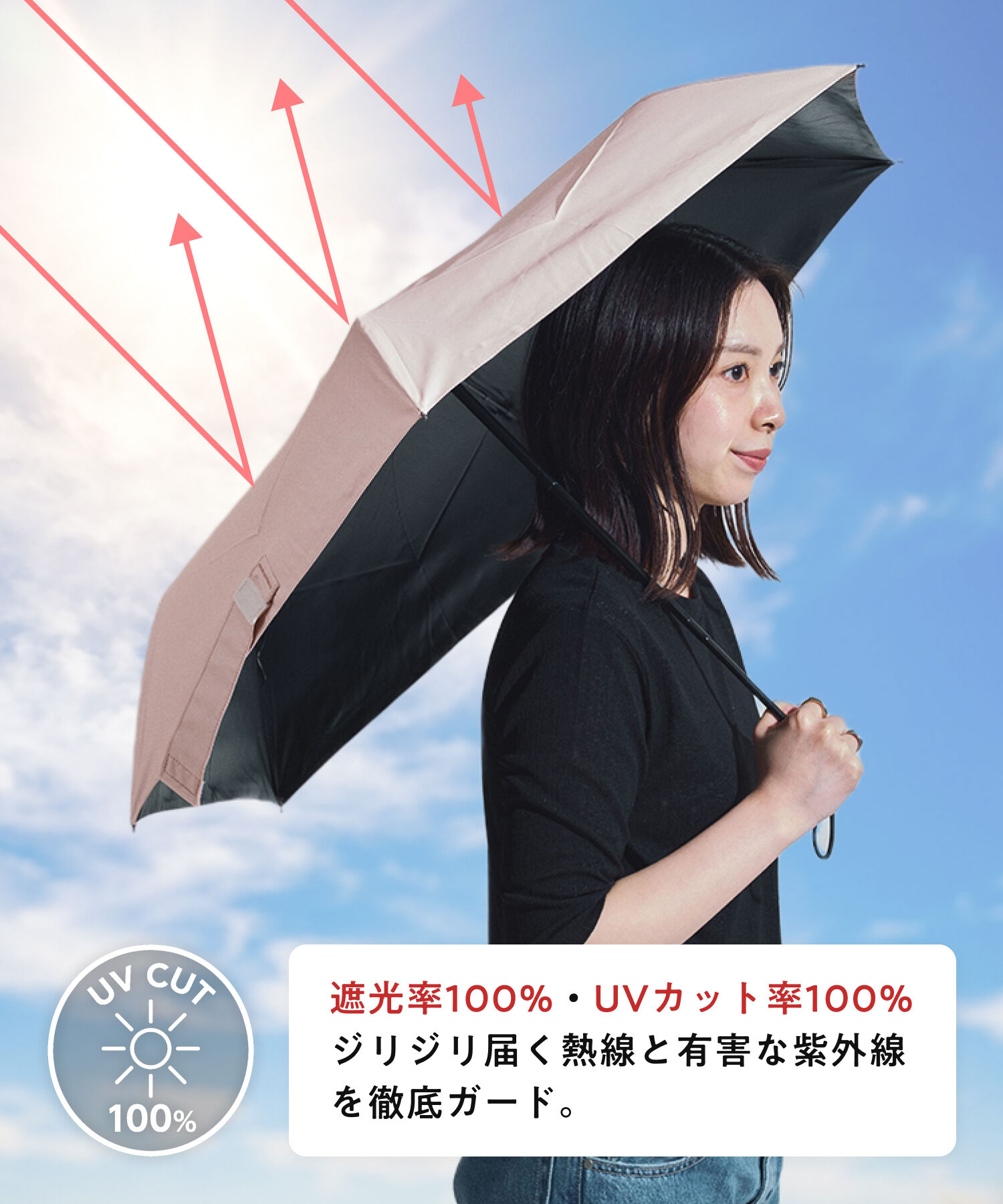 ORiental TRaffic「●2026春夏新作● ワンタッチ 晴雨兼用 折り畳み 日傘 / G-0601」|傘|