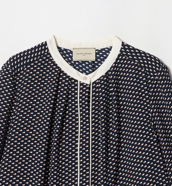 UNITED ARROWS「バイカラー パイピング ブラウス ‐ウォッシャブル‐」|シャツ・ブラウス|