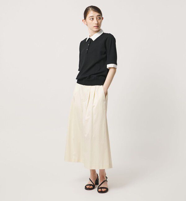 UNITED ARROWS「ギャバ クロップド パンツ」|キュロット|