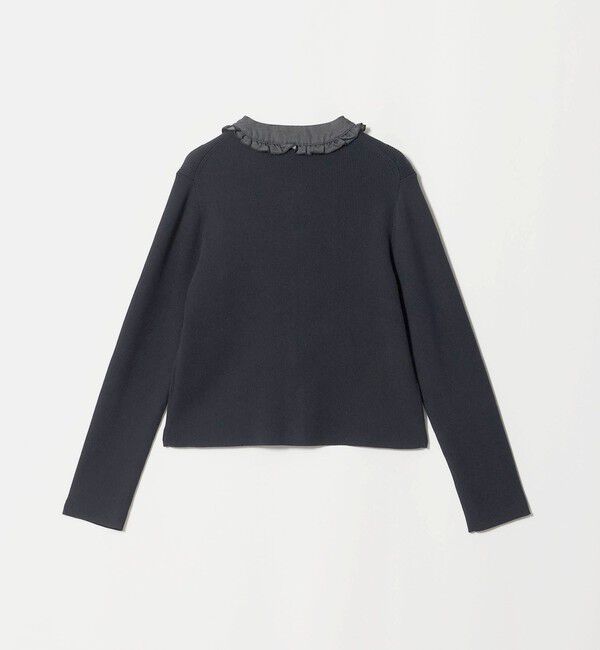 デニムライク フリル カーディガン ‐ウォッシャブル‐（UNITED ARROWS