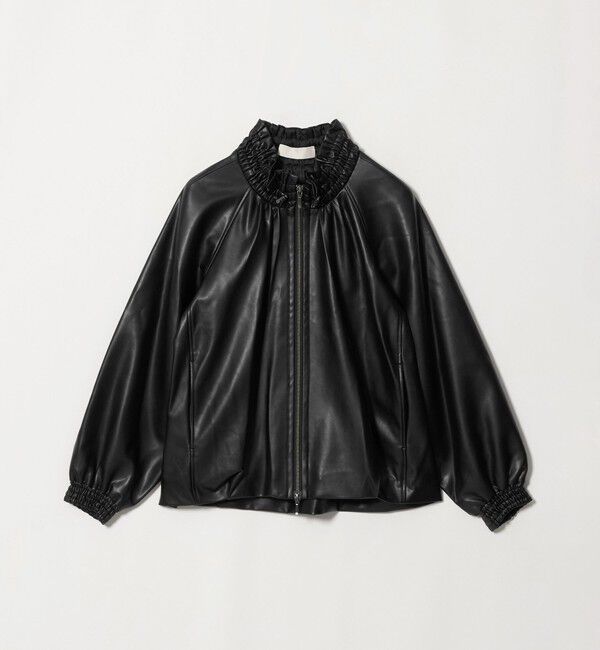 UNITED ARROWS「＜MARILYN MOON＞レザーライク ミドル ブルゾン」|その他|BLACK