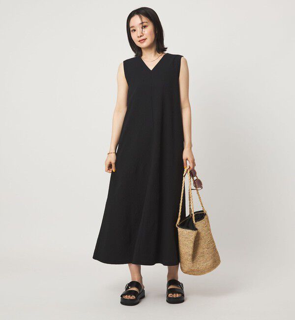 UNITED ARROWS green label relaxing「【WEB限定】＜at ease＞カラミ ノースリーブ ワンピース」|ワンピース|