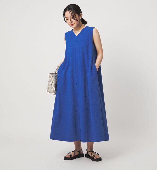 UNITED ARROWS green label relaxing「【WEB限定】＜at ease＞カラミ ノースリーブ ワンピース」|ワンピース|