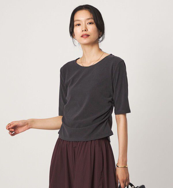 UNITED ARROWS green label relaxing「パイル シャーリング 5分袖 Tシャツ」|Tシャツ・カットソー|
