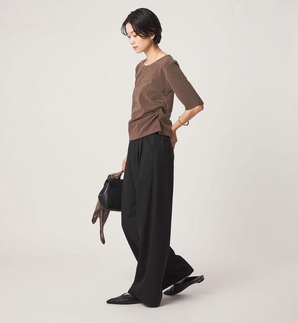 UNITED ARROWS green label relaxing「パイル シャーリング 5分袖 Tシャツ」|Tシャツ・カットソー|