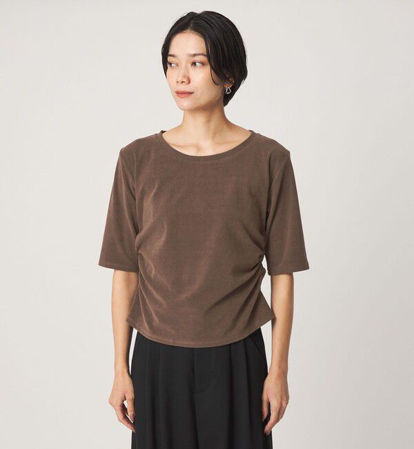 UNITED ARROWS green label relaxing「パイル シャーリング 5分袖 Tシャツ」|Tシャツ・カットソー|