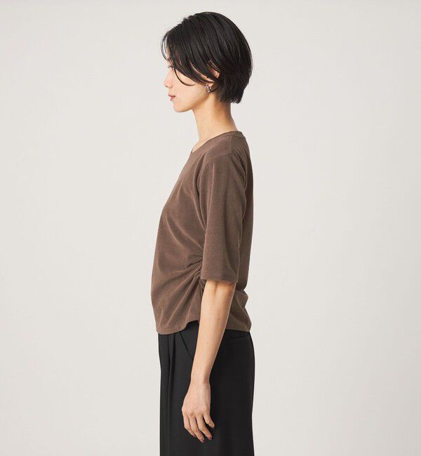 UNITED ARROWS green label relaxing「パイル シャーリング 5分袖 Tシャツ」|Tシャツ・カットソー|