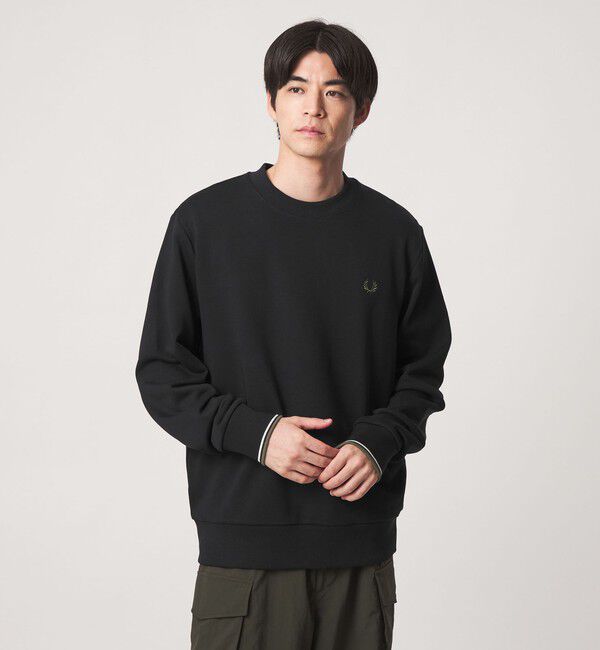 UNITED ARROWS green label relaxing「＜FRED PERRY＞クルーネック 長袖 スウェット 」|スウェット・ジャージ|BLACK