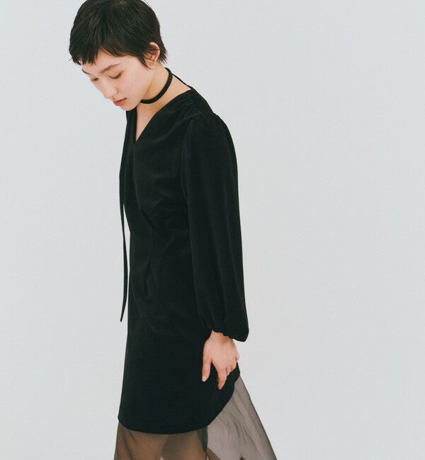 UNITED ARROWS green label relaxing「＜GLR_MINE＞ベロア ミニ ワンピース」|ワンピース|