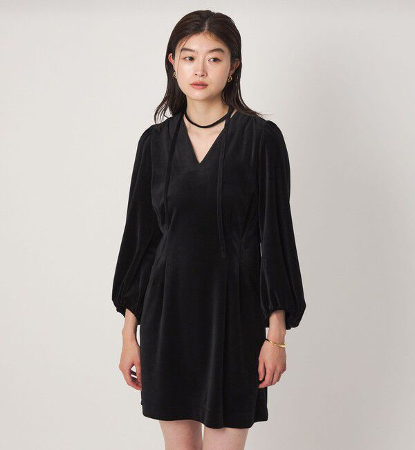 UNITED ARROWS green label relaxing「＜GLR_MINE＞ベロア ミニ ワンピース」|ワンピース|