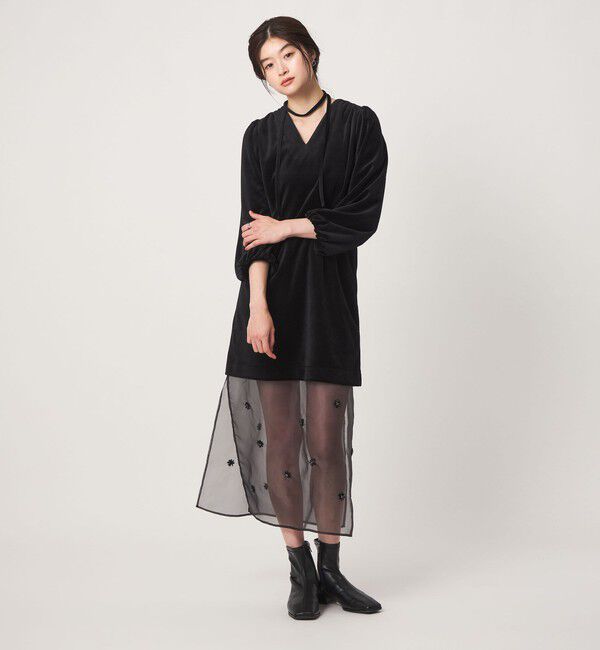 UNITED ARROWS green label relaxing「＜GLR_MINE＞ベロア ミニ ワンピース」|ワンピース|