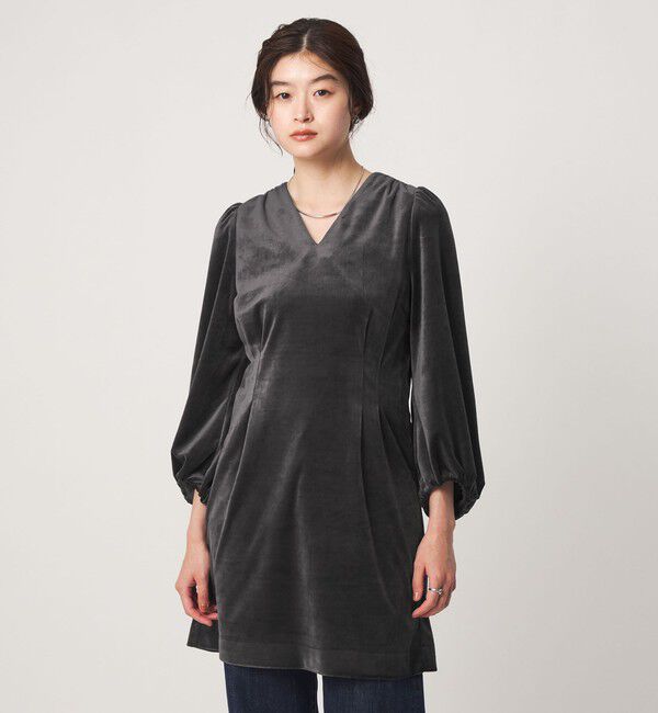 UNITED ARROWS green label relaxing「＜GLR_MINE＞ベロア ミニ ワンピース」|ワンピース|