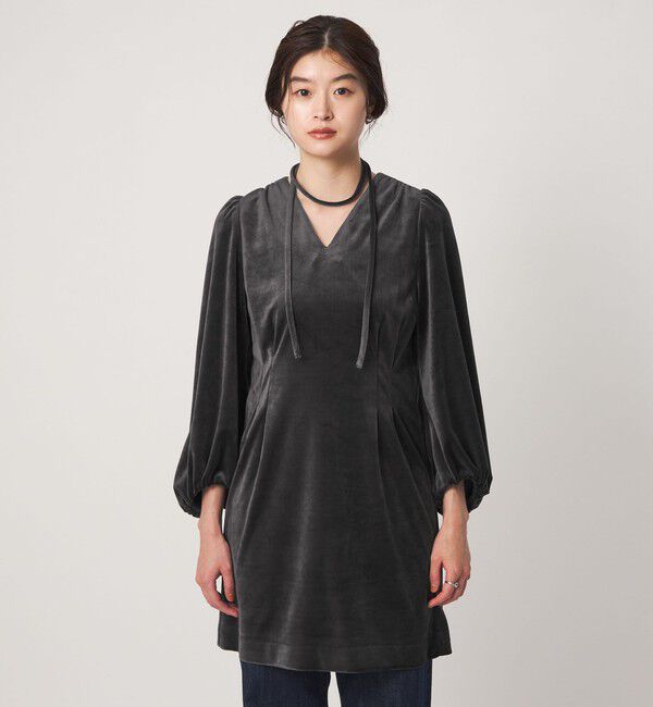 UNITED ARROWS green label relaxing「＜GLR_MINE＞ベロア ミニ ワンピース」|ワンピース|