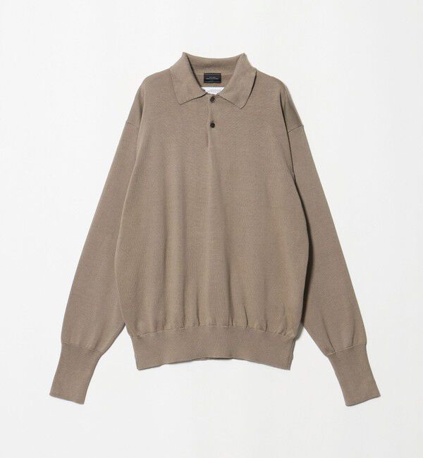 FINE BASIC アメリカンシーアイランドコットン 長袖 ニットポロシャツ