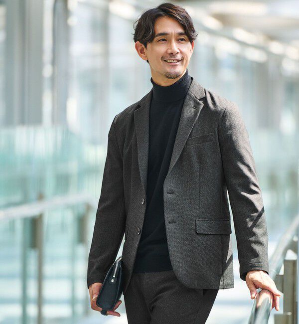 UNITED ARROWS green label relaxing「【WEB限定】JUST fit ミニチェック ナロー セットアップ ジャケット＆パンツ -ストレッチ-」|スーツ|