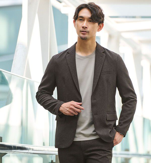 UNITED ARROWS green label relaxing「【WEB限定】JUST fit ミニチェック ナロー セットアップ ジャケット＆パンツ -ストレッチ-」|スーツ|