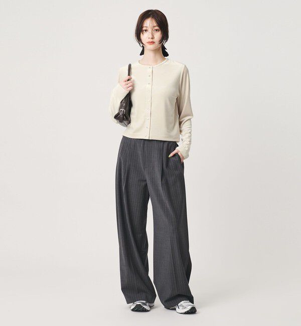 BEAUTY&YOUTH UNITED ARROWS「ベロア コンパクト カーディガン ウォッシャブル」|カーディガン|